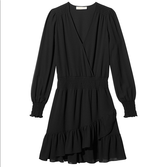 Mango Dresses & Skirts - MNG Mango Black Moss Cross Neck Mini Dress